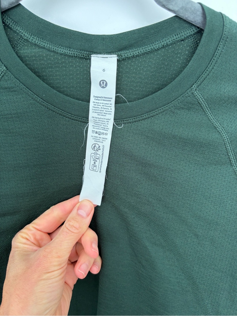 Lululemon Swiftly Tech Cropped Long Sleeve 2.0